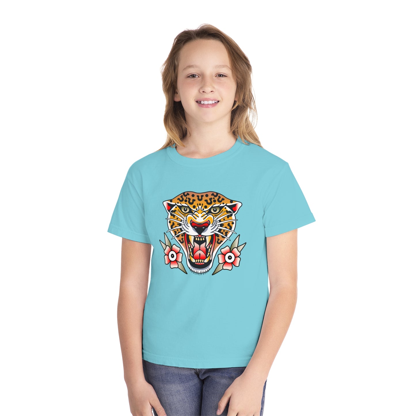 Rebel Leopard Youth Midweight Tee